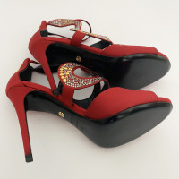 Roberto Cavalli Sandals Leather in Red
