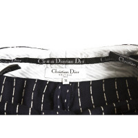 Christian Dior Paio di Pantaloni in Cotone in Blu