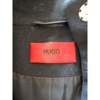 Hugo Boss Jas/Mantel Wol in Blauw