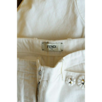 Fendi Jeans in Cotone in Bianco