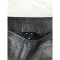 Gucci Rock aus Leder in Schwarz