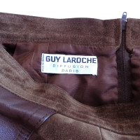 Guy Laroche Suede Gonna in Brown