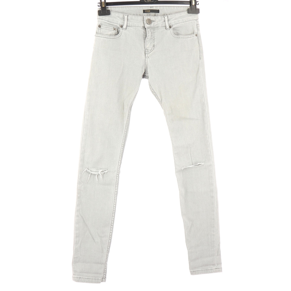 Maje Paire de Pantalon en Coton en Gris