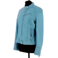 Oakwood Jacket/Coat Leather in Turquoise