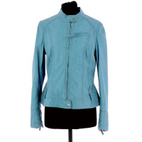 Oakwood Jacket/Coat Leather in Turquoise