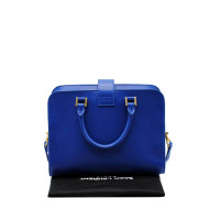 Saint Laurent Baby Monogram Cabas in Pelle in Blu