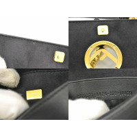 Fendi Double Micro Baguette Bag aus Leder in Schwarz