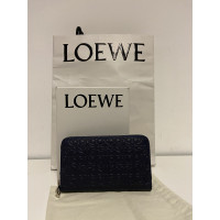 Loewe Täschchen/Portemonnaie aus Leder in Blau