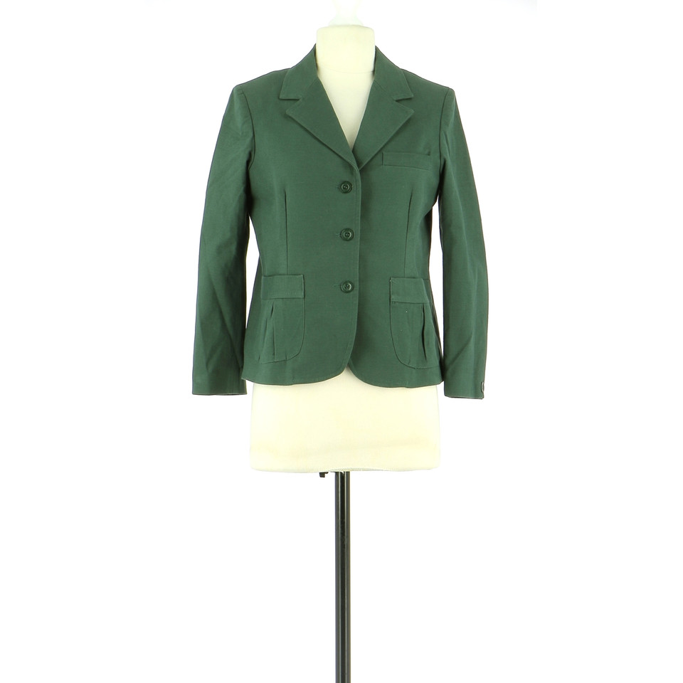Maje Jacke/Mantel aus Baumwolle in Grün