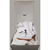 D&G Stiefel aus Leder in Weiß