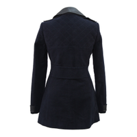 Karen Millen Jacke/Mantel aus Baumwolle in Blau