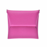 Hermès Täschchen/Portemonnaie aus Canvas in Rosa / Pink