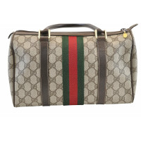 Gucci Handtasche aus Canvas in Braun