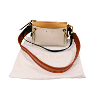 Chloé Roy Mini Shoulder Bag aus Leder in Weiß