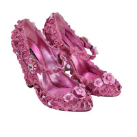 Dolce & Gabbana Pumps/Peeptoes aus Baumwolle in Rosa / Pink