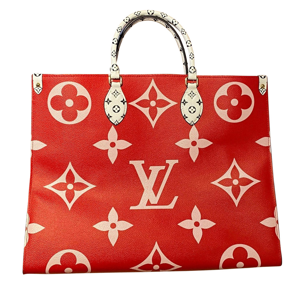 Louis Vuitton Onthego in Tela in Rosso