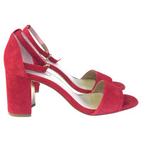 Massimo Dutti Sandals Suede in Red