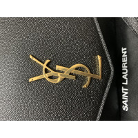 Saint Laurent Monogram Chain Wallet Leather in Black