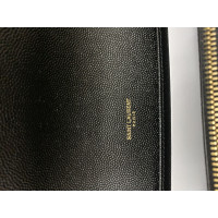 Saint Laurent Monogram Chain Wallet Leather in Black