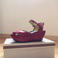 Marni Wedges Patent leather in Red