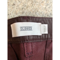 Closed Trousers Leather in Bordeaux