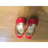 Prada Slipper/Ballerinas aus Leder in Rot