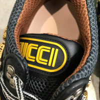 Gucci Sneakers Leer in Kaki