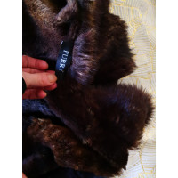 Furry Jacket/Coat Suede in Brown