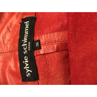Sylvie Schimmel Anzug aus Leder in Rot