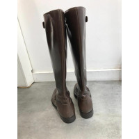 Yves Saint Laurent Boots Leather in Brown