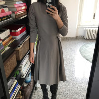 Jil Sander Kleid aus Jersey in Grau