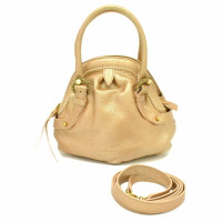 Salvatore Ferragamo Handbag Leather in Gold
