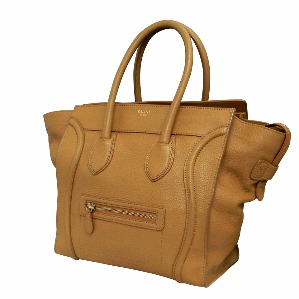 Céline Luggage Mini Leer in Bruin