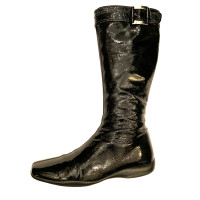 Prada Boots Patent leather in Black