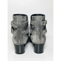 Saint Laurent Bottines en Daim en Gris