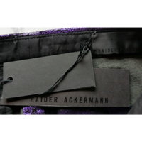 Haider Ackermann Paire de Pantalon en Daim en Violet