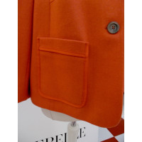 Escada Jacke/Mantel aus Wolle in Orange