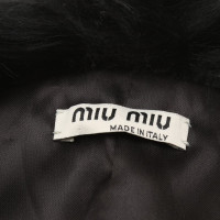 Miu Miu Fur collar in black