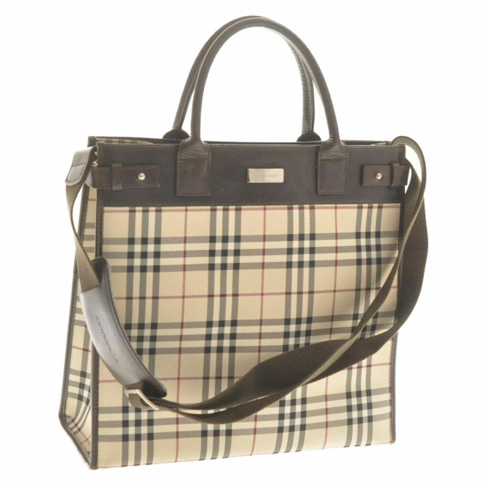 Burberry Tote Bag aus Canvas in Beige