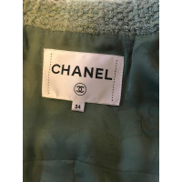 Chanel Jacke/Mantel aus Wolle in Oliv