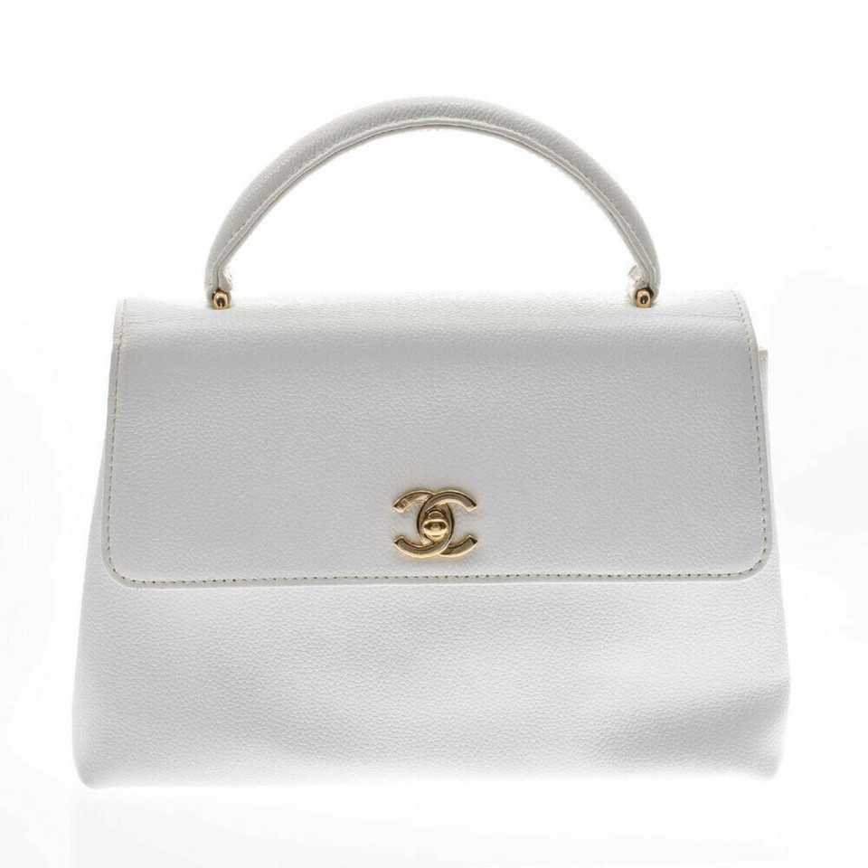 Chanel Sac Kelly Leather in White