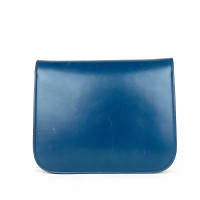 Céline Box Bag Medium aus Leder in Blau