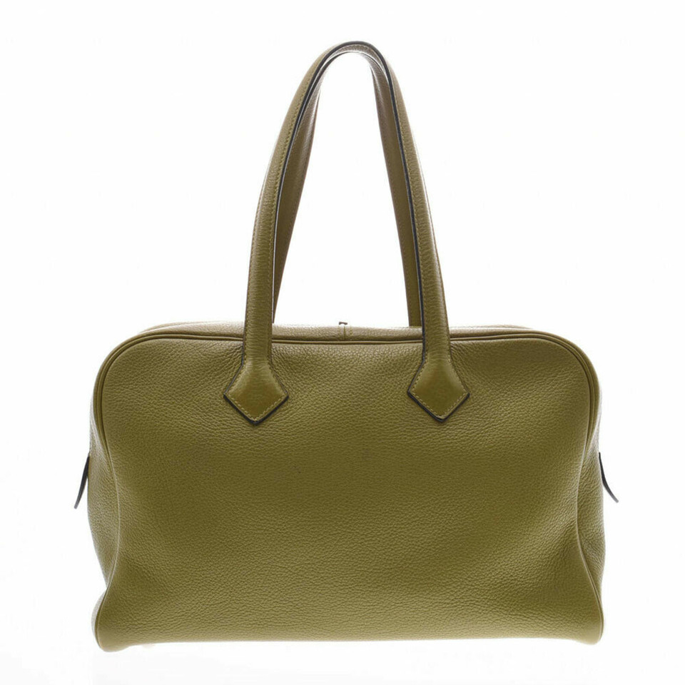 Hermès Victoria Bag aus Leder in Khaki