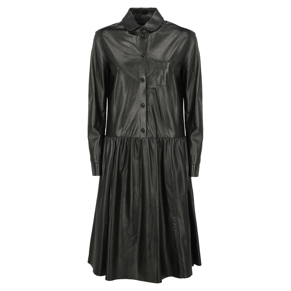 Drome Kleid aus Leder in Schwarz