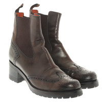 Santoni Bottes en Cuir en Marron