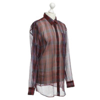 Dries Van Noten Silk blouse with Plaid
