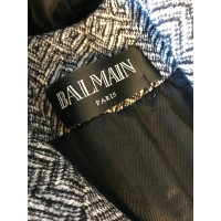 Balmain Blazer aus Wolle in Grau