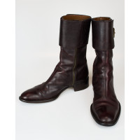 Sartore Bottines en Cuir en Bordeaux