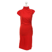 Hugo Boss Vestito in Cotone in Rosso