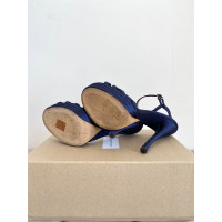 Tabitha Simmons Sandals Silk in Blue